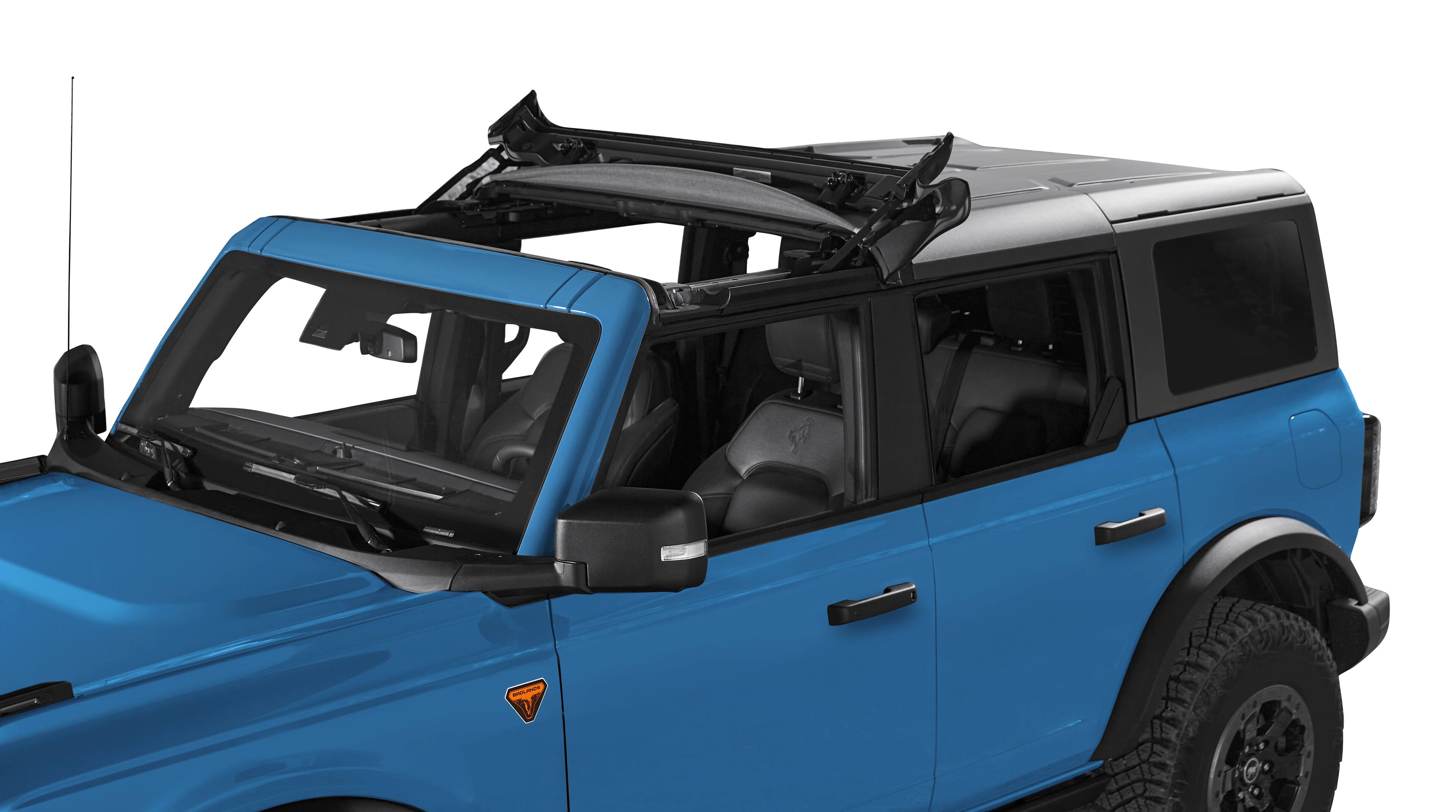 Angle. Bestop - Skyrider for Hardtop - '21-26 Bronco 4-Door (Black Diamond) - Black.