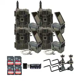 Stealth Cam - 40MP Deceptor Max Cellular Trail Camera with Accessories (4 Pack)