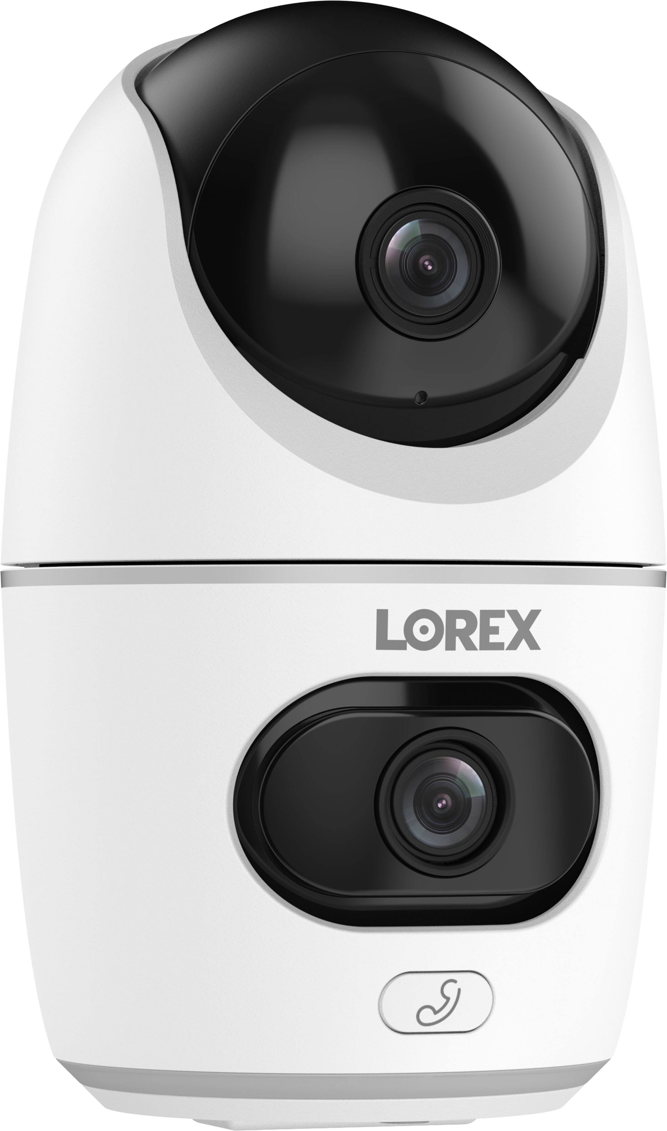 Alt View 17. Lorex - 2K Dual Lens Indoor Pan-Tilt Wi-Fi Security Camera - White.