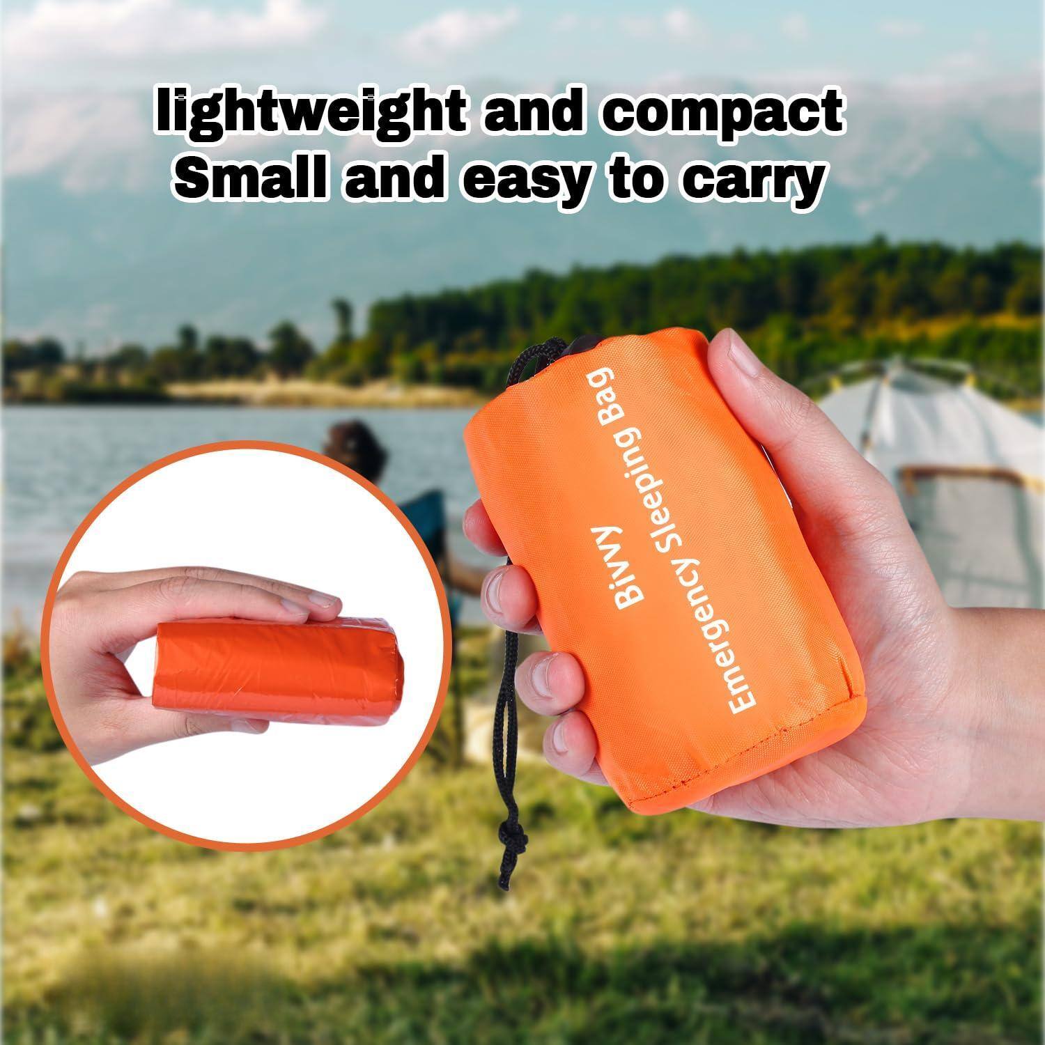 lightweight and compact  
Small and easy to carry  

Bivvy Emergency Sleeping Bag