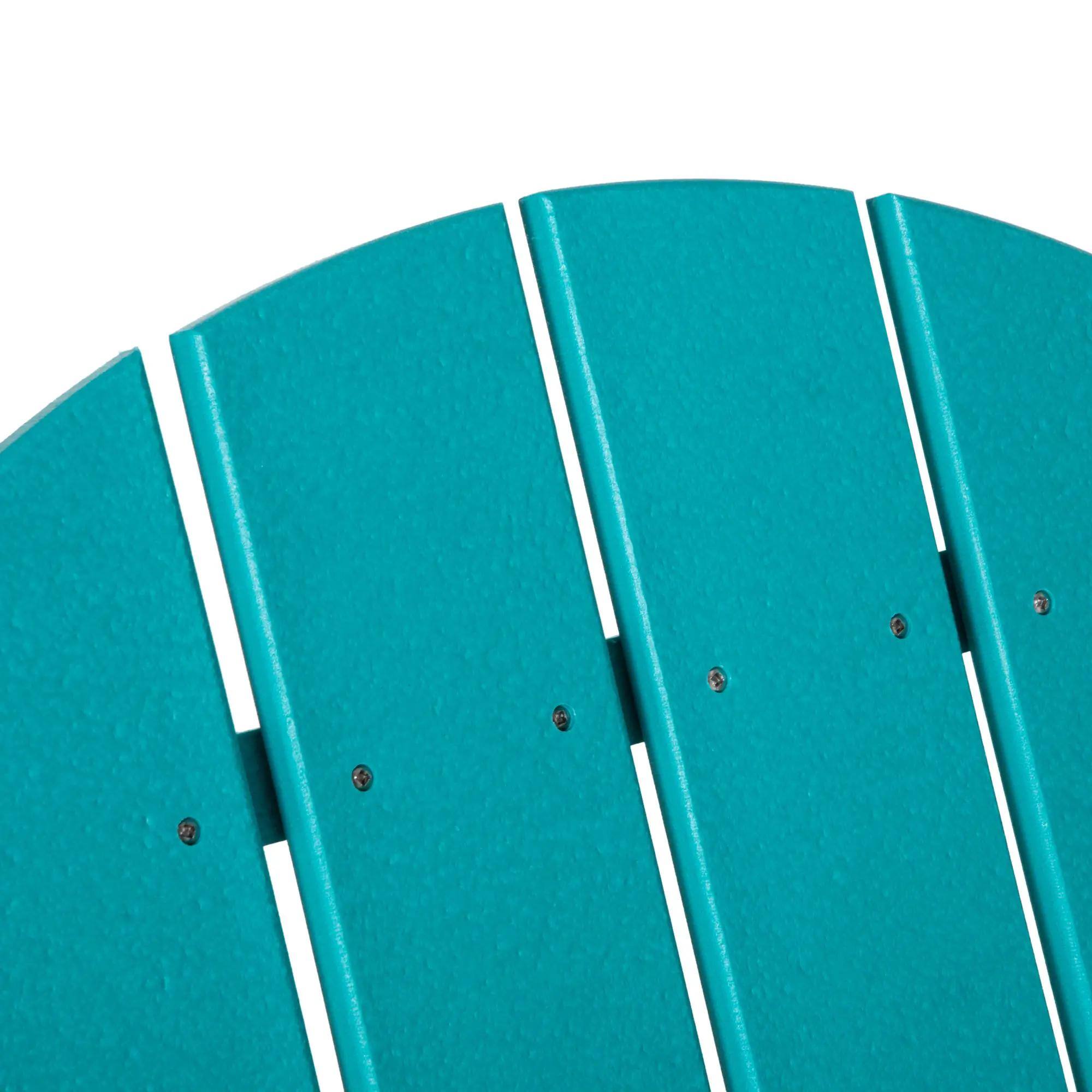 Alt View 4. Resenkos - Resenkos Adirondack Seat, Durable HDPE Fire Pit Stool, All-Weather Outdoor Bench for Patio, Garden, Yard, Turquoise - Turquoise.