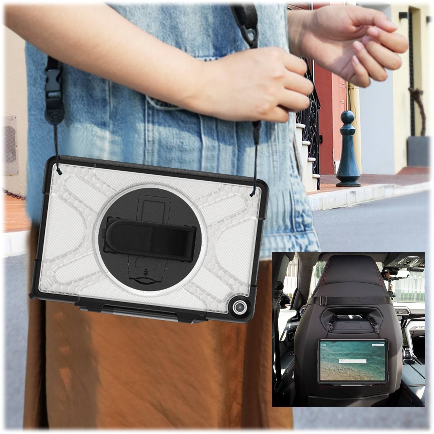 Alt View 15. SaharaCase - DEFENSE-X Series Case for Amazon Fire Max 11 (2023) - Clear.