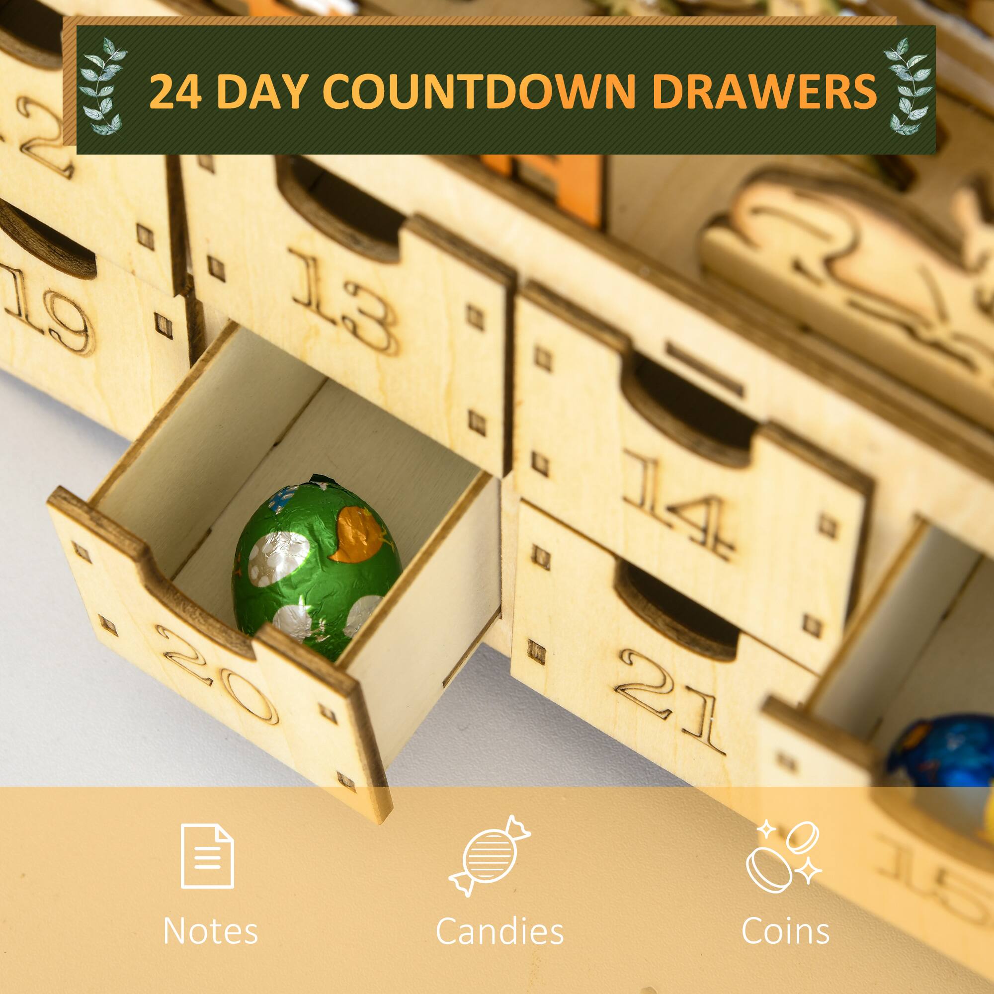 24 DAY COUNTDOWN DRAWERS

Notes Candies Coins