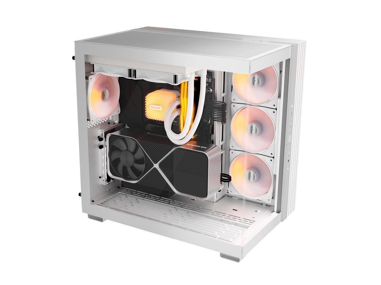 Alt View 2. be quiet! - be quiet! LIGHT BASE 600 LX White ABS / Steel / Tempered Glass ATX Mid Tower Case - White.