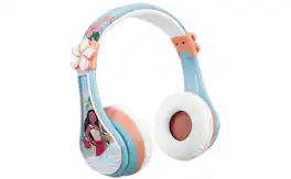 eKids - Moana 2 Bluetooth Headphones for Kids, Wireless Headphones for School, Home, or Travel - Multicolor