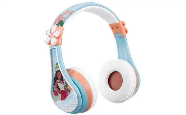 Front. eKids - eKids Moana 2 Bluetooth Headphones for Kids, Wireless Headphones for School, Home, or Travel - Multicolor.