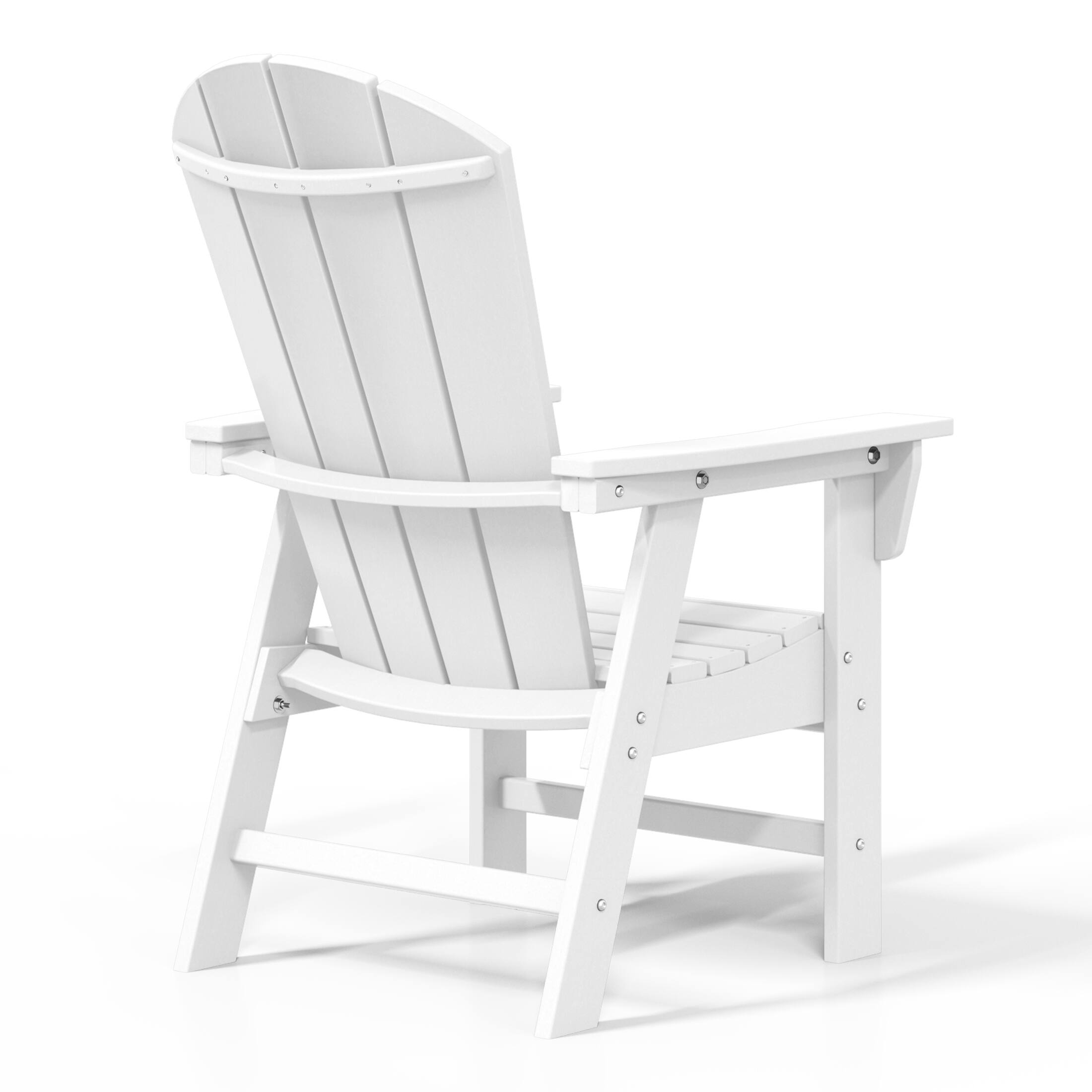 Alt View 2. WestinTrends - WestinTrends Malibu 7 Piece Outdoor Patio Dining Table and Adirondack Armchair Set - White.