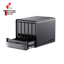 Minisforum - N5 Pro AI NAS, 16GB + 128G OS Storage, AMD Ryzen AI 9 HX PRO 370, AMD Radeon 890M, 50 TOPS Copilot+ NPU, 10GbE+5GbE - Black