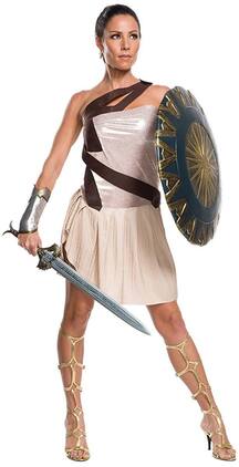 Rubies - Wonder Woman Movie Wonder Woman Beach Battle Deluxe Adult Costume Medium - White