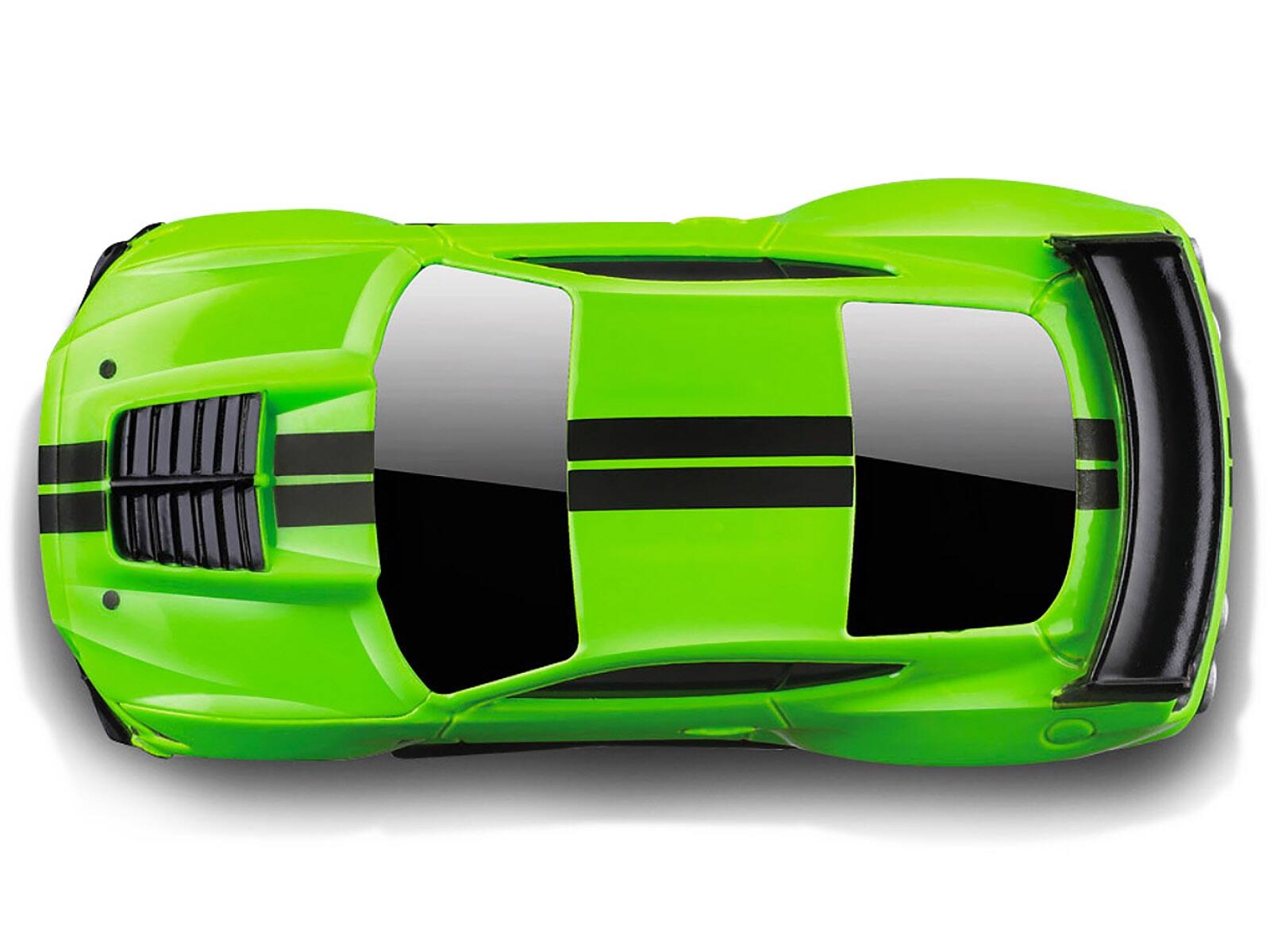 Alt View 2. Muscle Machines - 2020 Ford Mustang Shelby GT500 Bright Green with Black Stripes 1/64 Diecast Model Car by Muscle Machines.