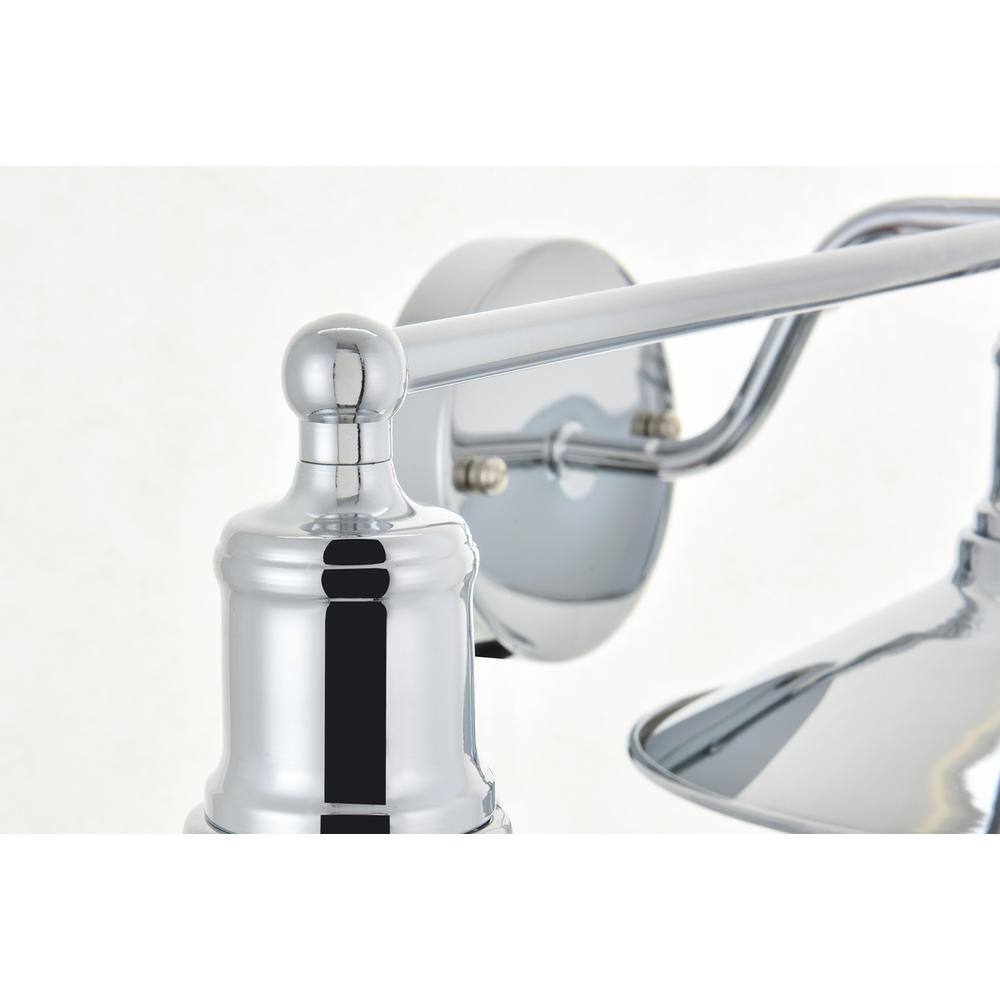 Back. Living District - Etude 3 light chrome Wall Sconce - Chrome.