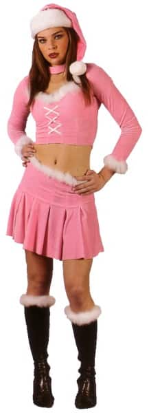 Fun World - and White Santa's Little Helper Women Adult Christmas Costume - Large - Pink