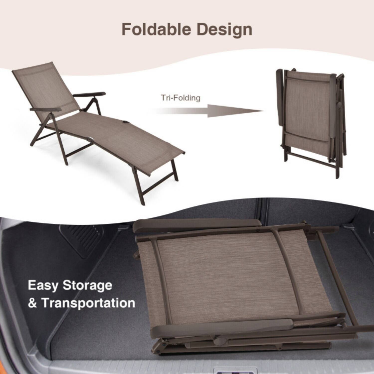 Foldable Design  
Tri-Folding  
Easy Storage & Transportation