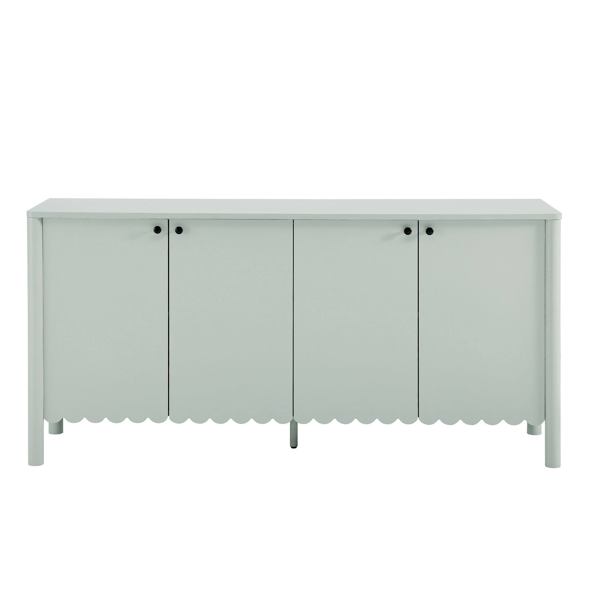 Alt View 4. Modway - Emmeline 66" 4-Door Scalloped Sideboard Cabinet by Modway - Sage.