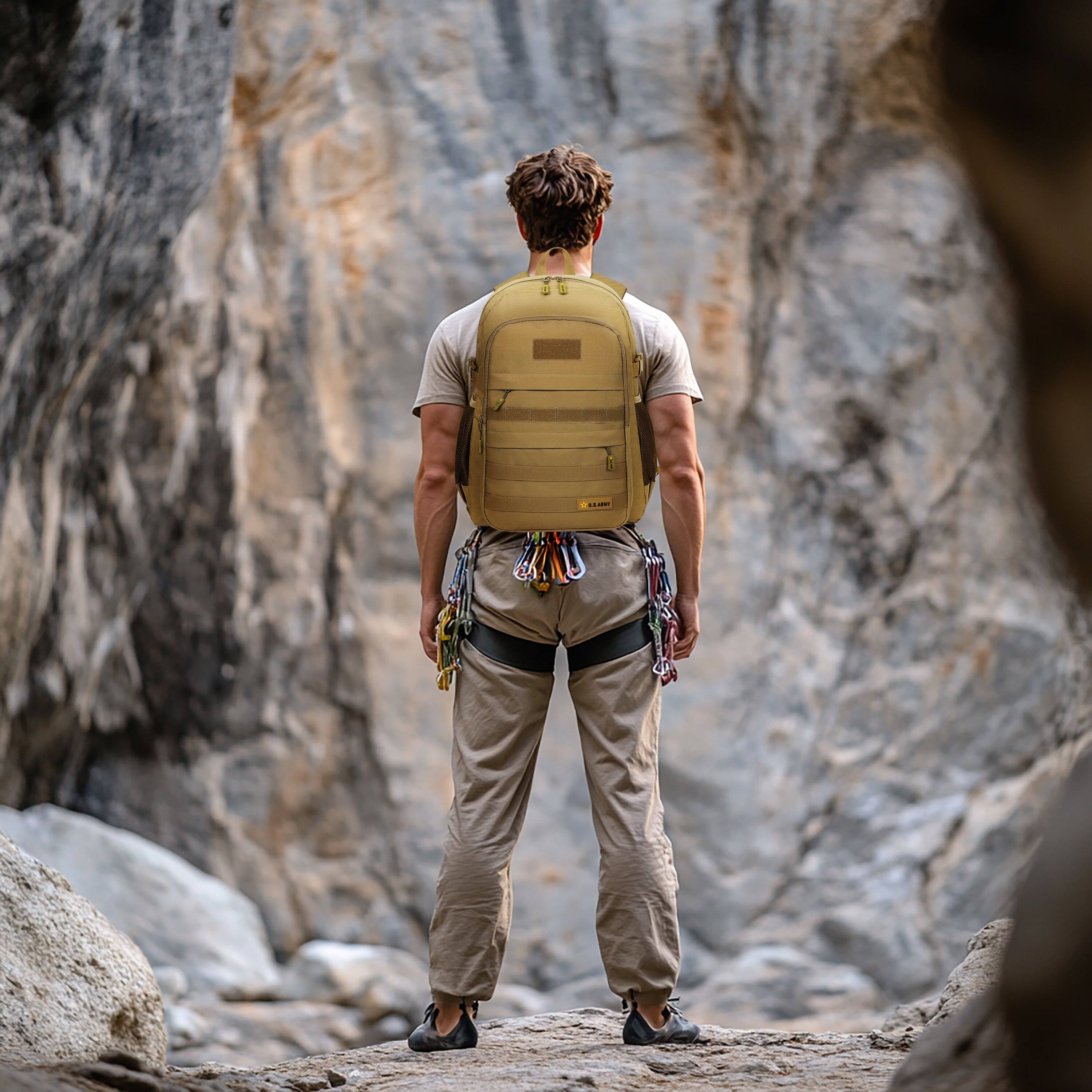 Alt View 1. US Army - YANKEE Tactical Laptop Backpack - SAND.