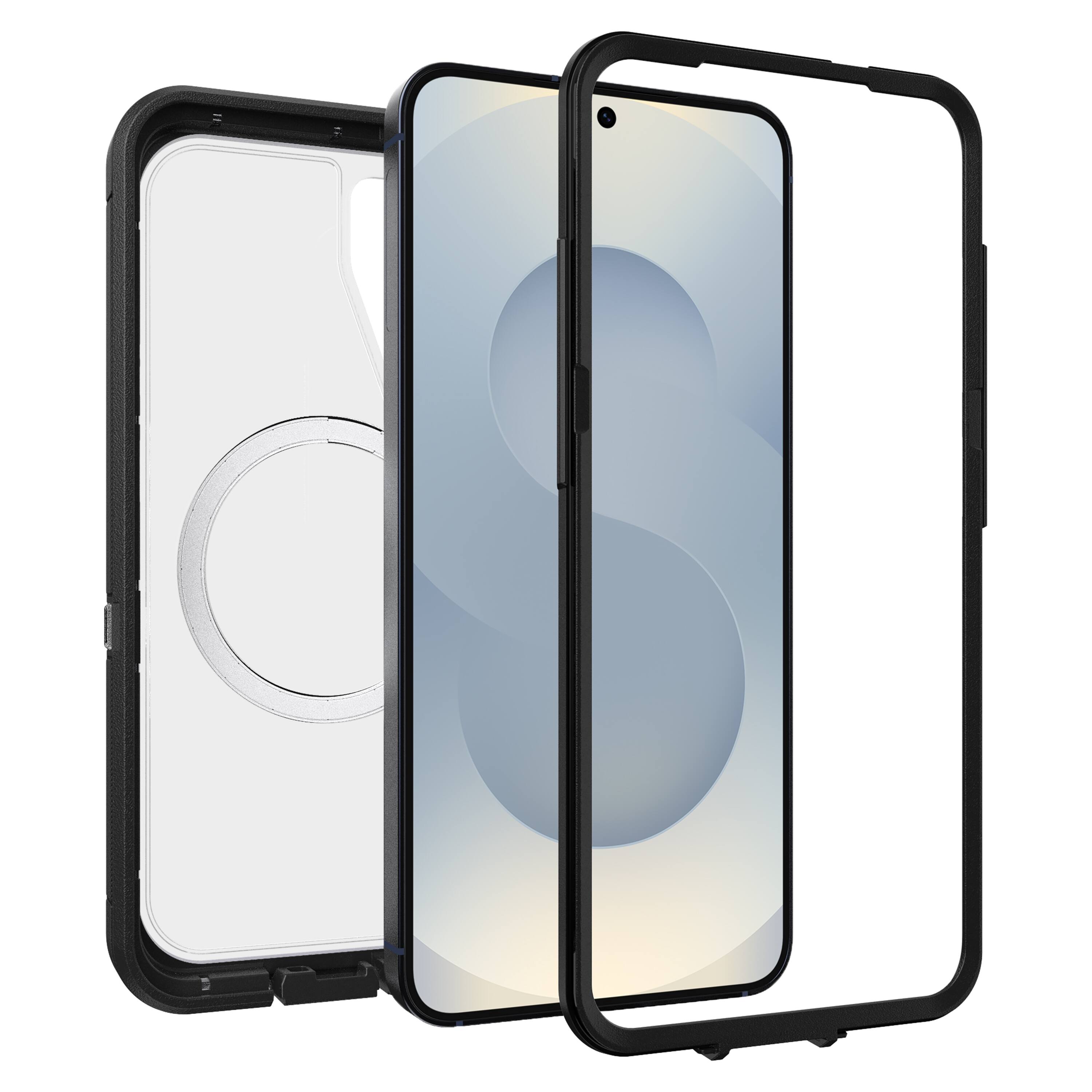 Back. OtterBox - Defender Series Pro XT Hard Shell with Magnets for Samsung Galaxy S25 - Dark Side.