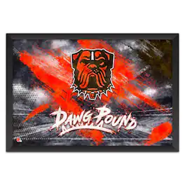 Sporticulture - Cleveland Browns 27" x 39" Brush Stroke Logo Framed Art Print - Multicolor