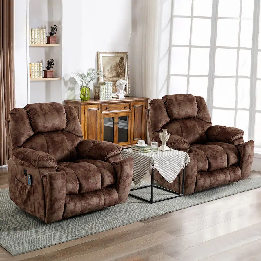Bestier Set of W Oversize Power Lift Recliner Chair