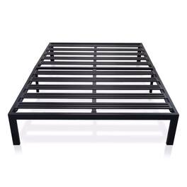 Hivvago - California King Metal Platform Bed Frame with Heavy Duty Slats - Black