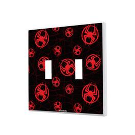 Keyscaper - Marvel Pattern Hidden-Screw Light Switch Plate - Double Toggle - Miles Morales