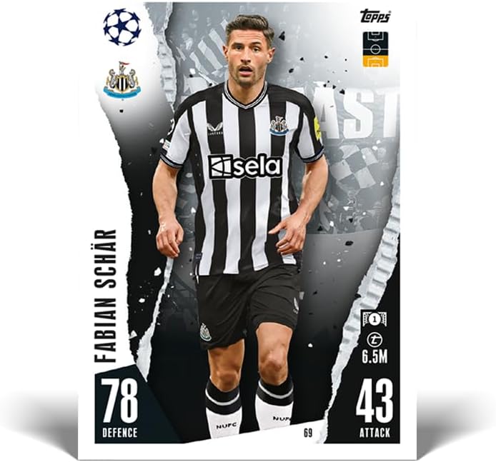 FABIAN SCHÄR  
78 DEFENCE  
43 ATTACK  
6.5M  
69