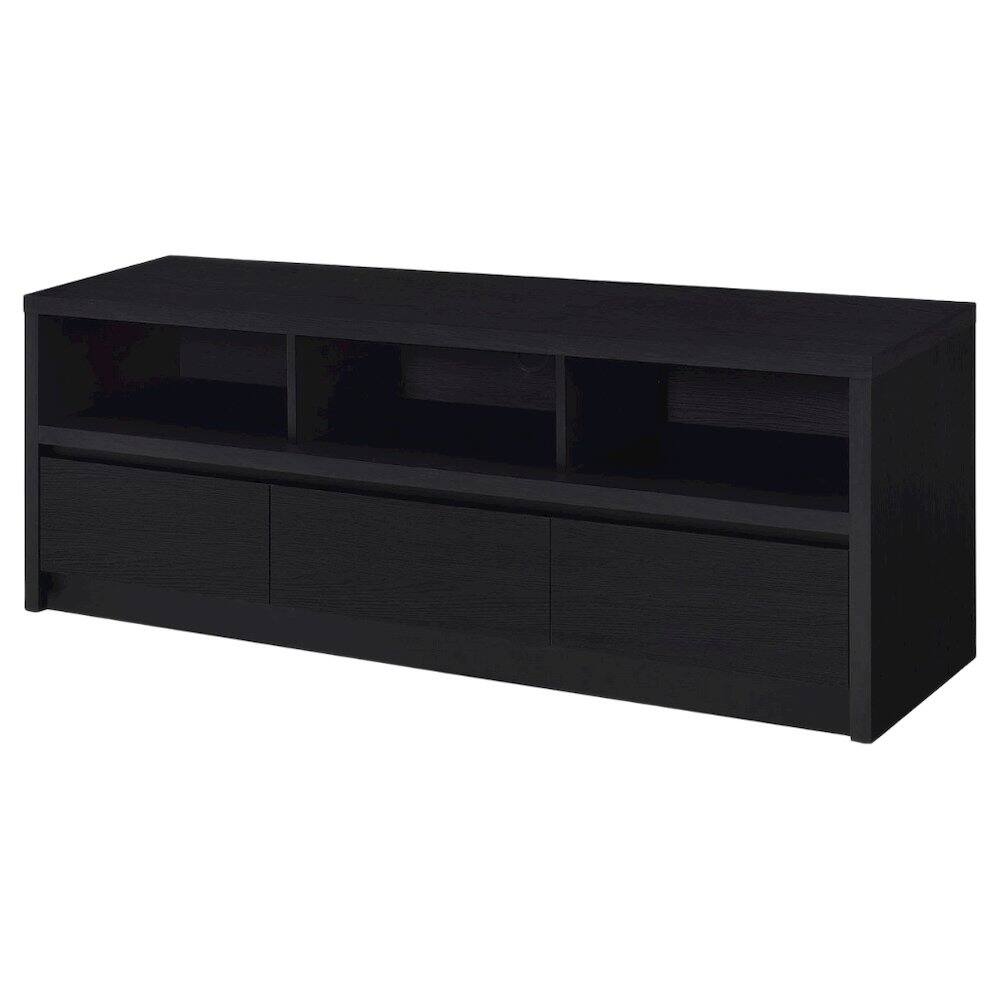 Front. Coaster Co. of America - Rutland 59-inch 3-drawer TV Stand Media Console Black - Black.