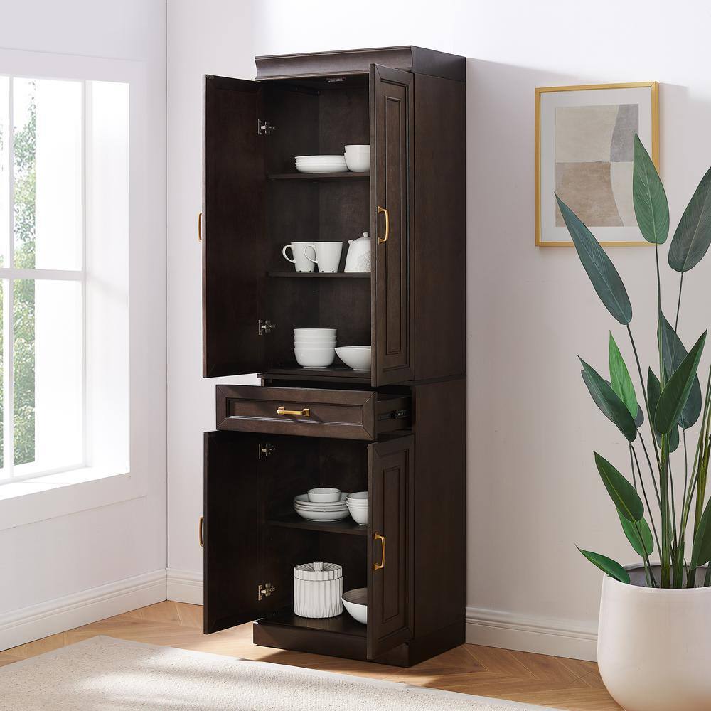 Alt View 6. Crosley Furniture - Stanton Kitchen Storage Pantry Cabinet - Coffee.