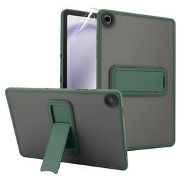 Dteck - Matte Case for Samsung Galaxy Tab A11+ 2025/Tab A9+ 2023 with Foldable Kickstand,Transparent Back Cover+1x Soft HD Flim - Green