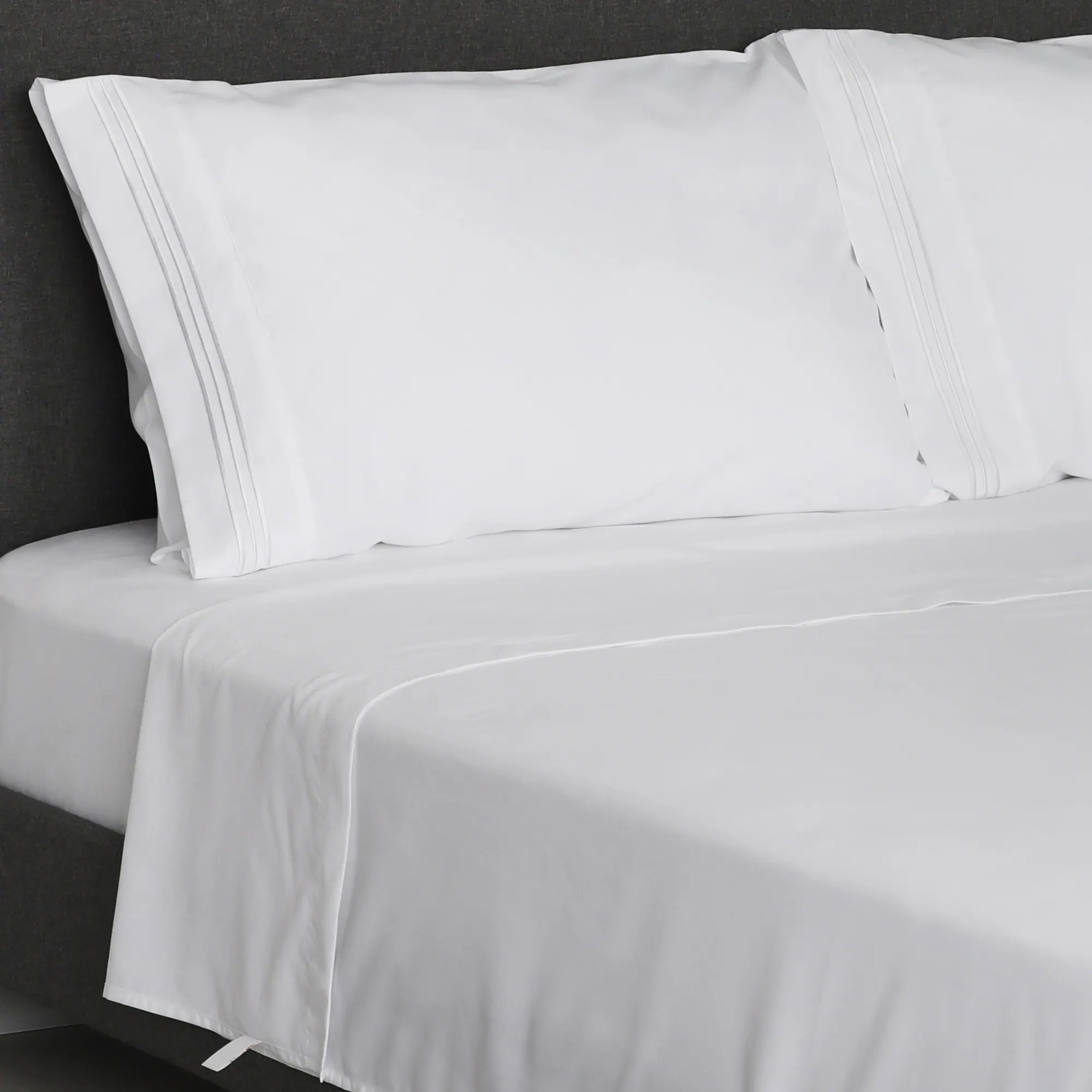 Alt View 6. Furinno - Angeland Vienne 3-Piece Microfiber Bed Sheet Set, Twin XL - White.