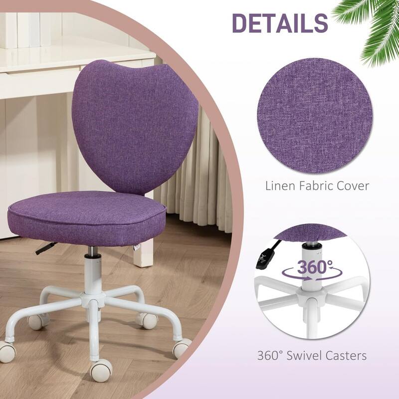 DETAILS  
- Linen Fabric Cover  
- 360° Swivel Casters