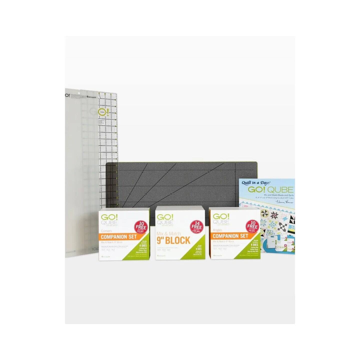 GO! QUBE - Quilt in a Day
GO! QUBE 10 FREE Companion Set - 4 Dies
GO! QUBE 14 FREE Mix & Match 9" Block
GO! QUBE 10 FREE Companion Set - 6 Dies