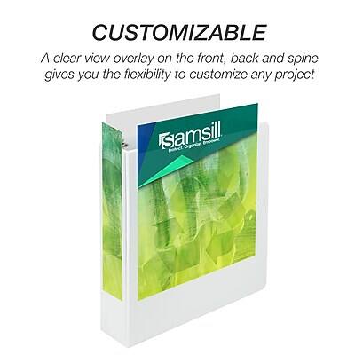 CUSTOMIZABLE

A clear view overlay on the front, back, and spine gives you the flexibility to customize any project.

Tsamsill