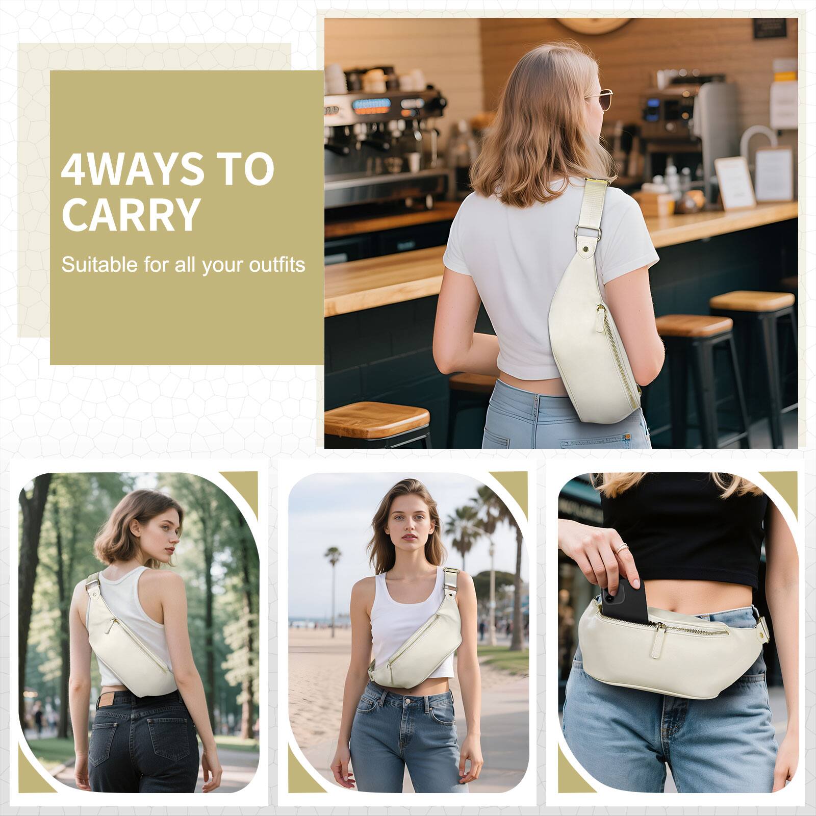 4 WAYS TO CARRY  
Suitable for all your outfits