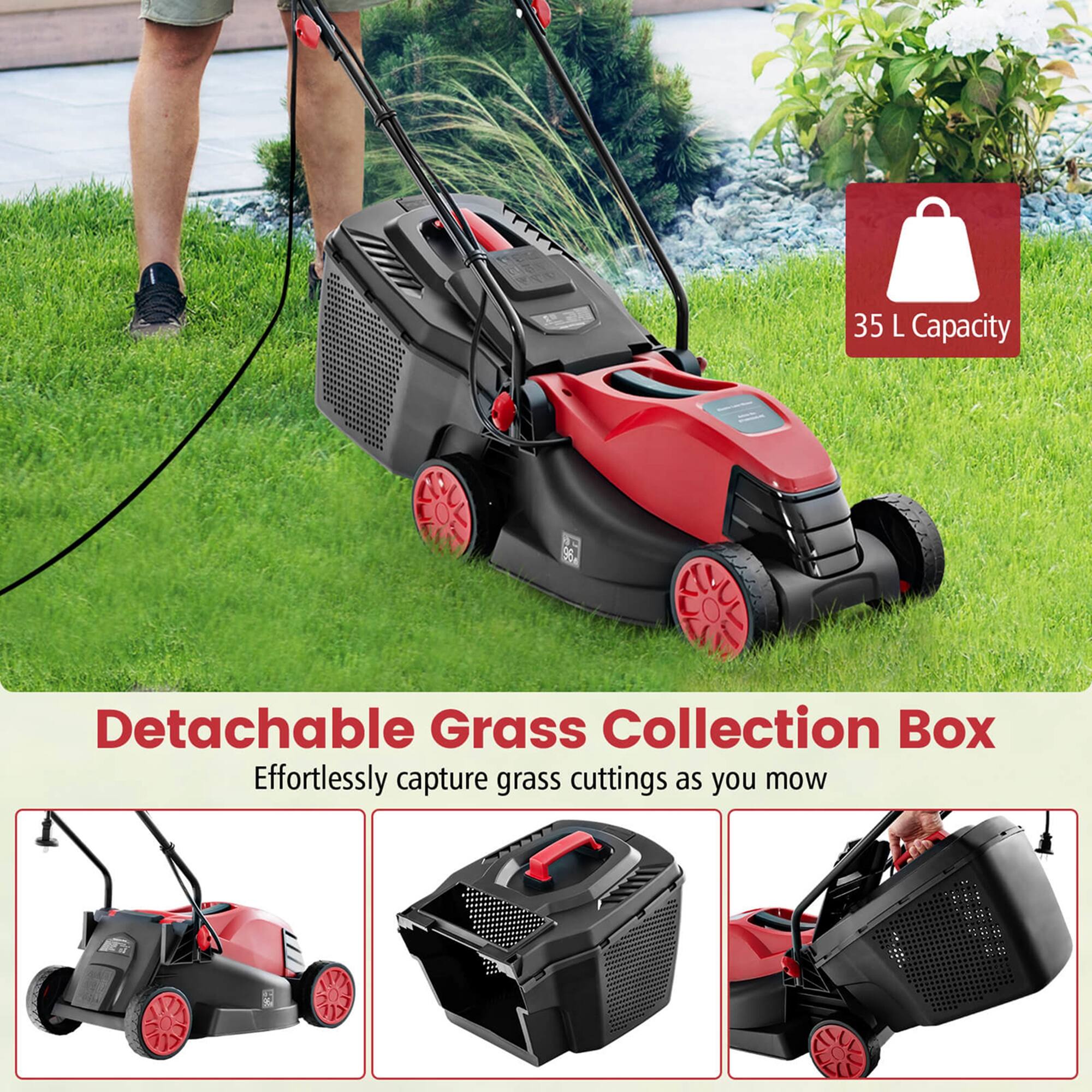 35 L Capacity  
Detachable Grass Collection Box  
Effortlessly capture grass cuttings as you mow