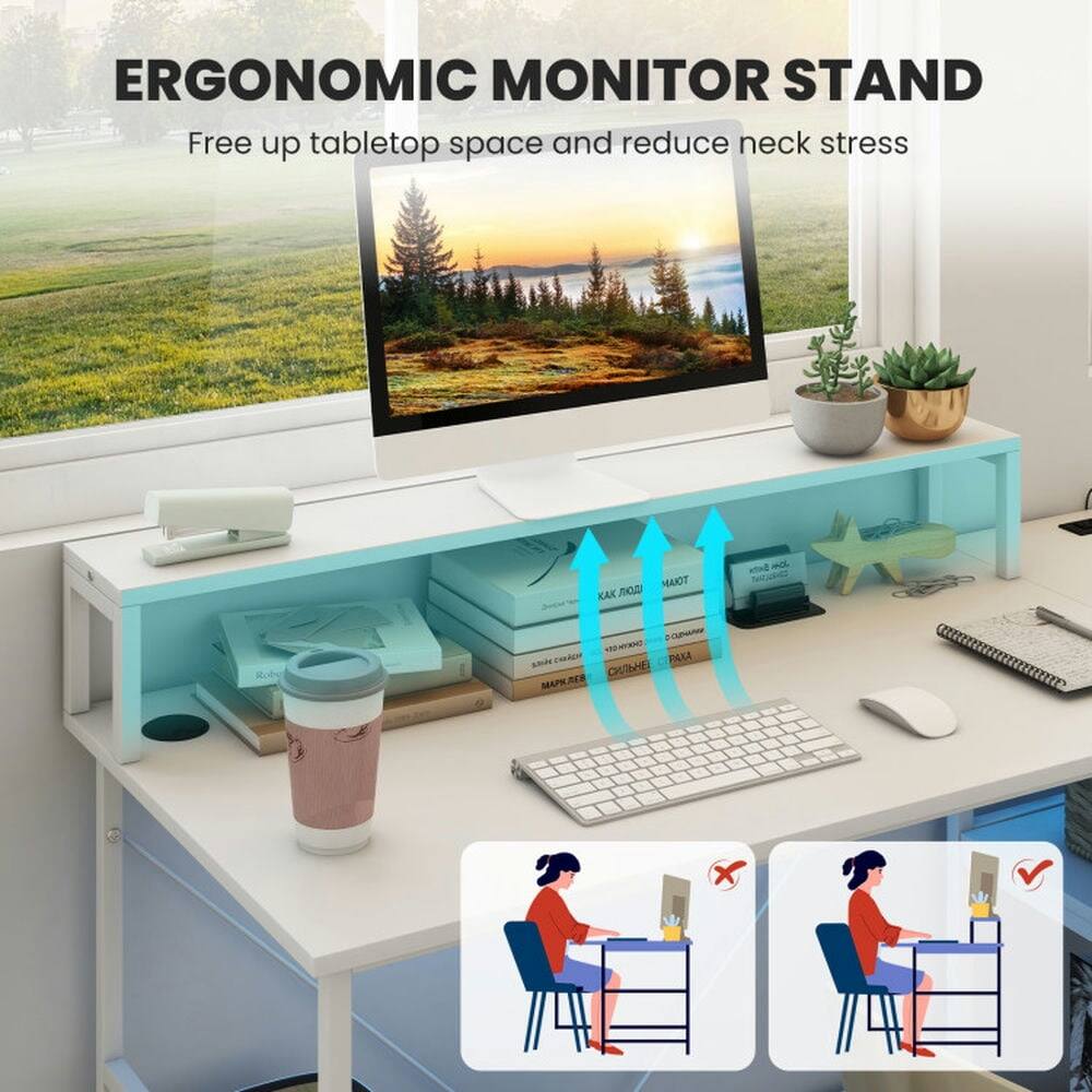 ERGONOMIC MONITOR STAND  
Free up tabletop space and reduce neck stress