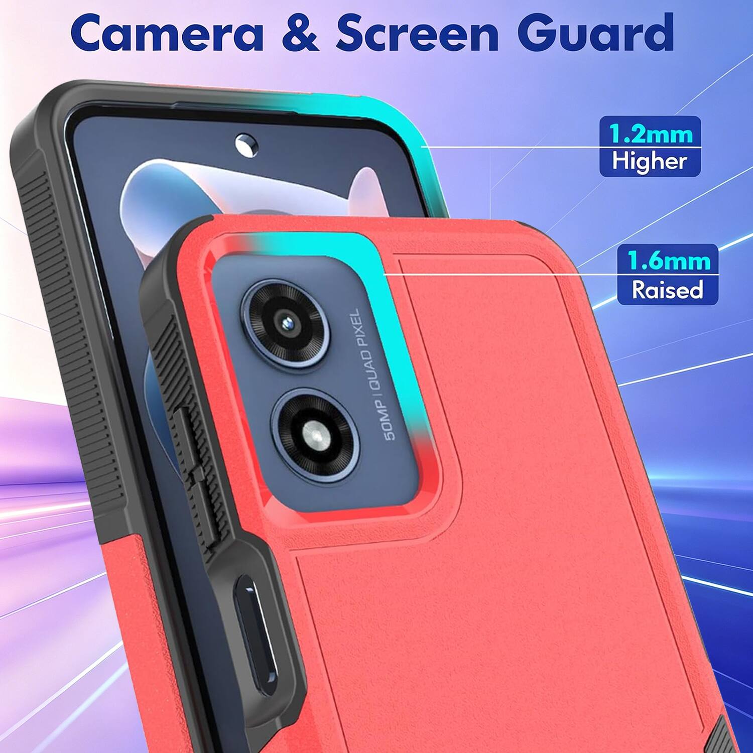 Camera & Screen Guard

1.2mm Higher PIXEL QUAD - 50MP

1.6mm Raised