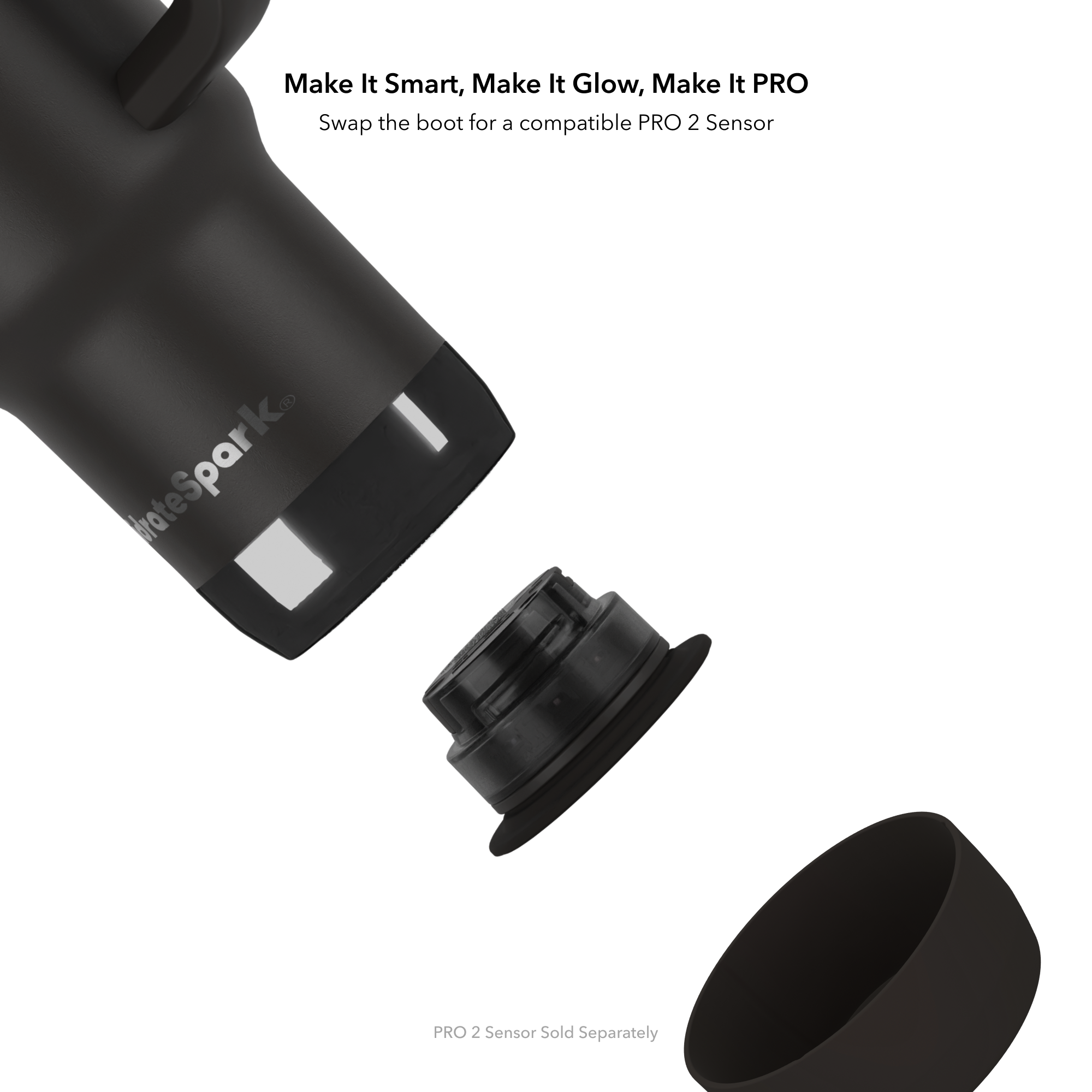 Left. Hidrate - HidrateSpark PRO 2 30 oz Smart Ready Tumbler with Silicone Boot - Black - Black.