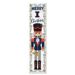 Jardine - Illinois Fighting Illini 11" x 46" Nutcracker Holiday Leaner Sign - White