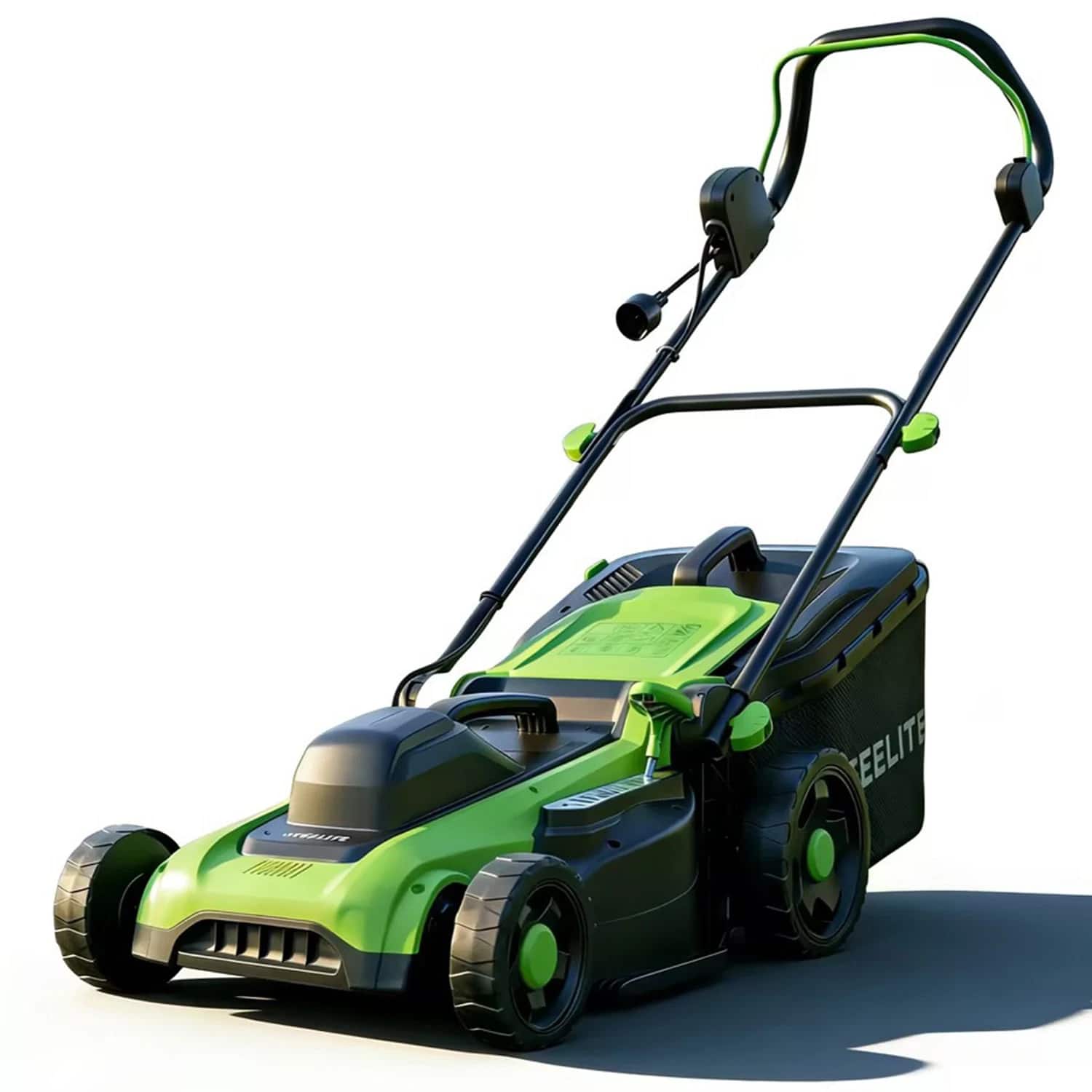 Steelite - 16-Inch 1800W Corded Lawn Mower with 10 Gallon Collection Bag & 6-Position Height Adjustment