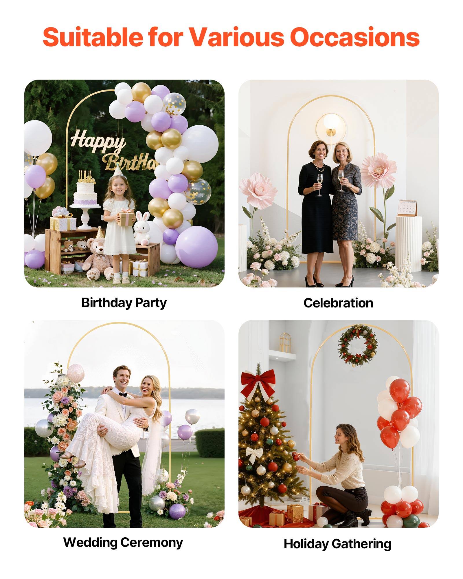 Suitable for Various Occasions

- Birthday Party
- Celebration
- Wedding Ceremony
- Holiday Gathering