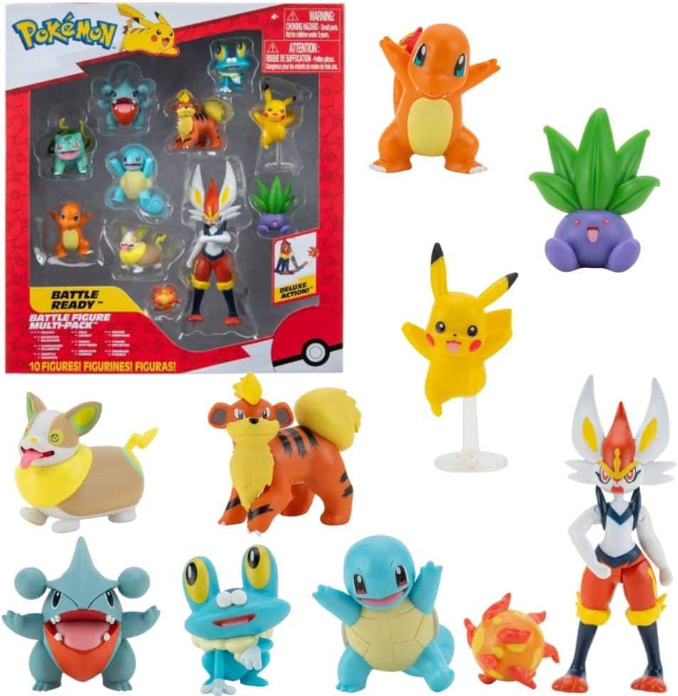 Pokémon - Proxy Pokemon - Battle Figure 10 Pack (PKW2855) - Black