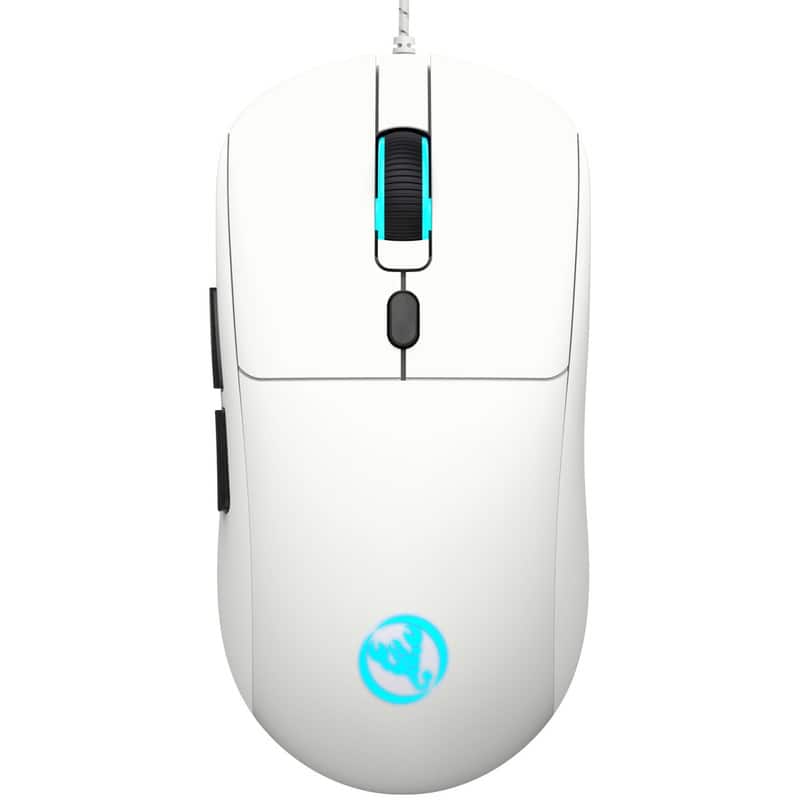 SKRAN - Wired Gaming Mouse: 6-Button 7-Color RGB, 4-Speed DPI, Sleek Lightweight, Comfort Grip for Gaming/Office - Wired - White