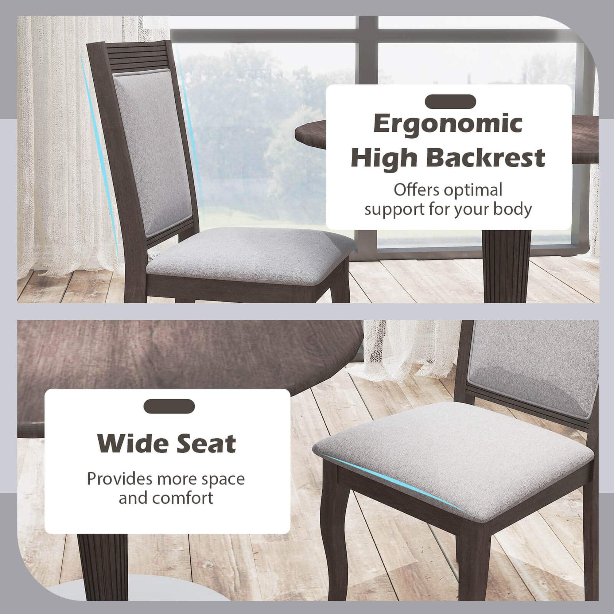 Ergonomic High Backrest: Offers optimal support for your body.
Wide Seat: Provides more space and comfort.