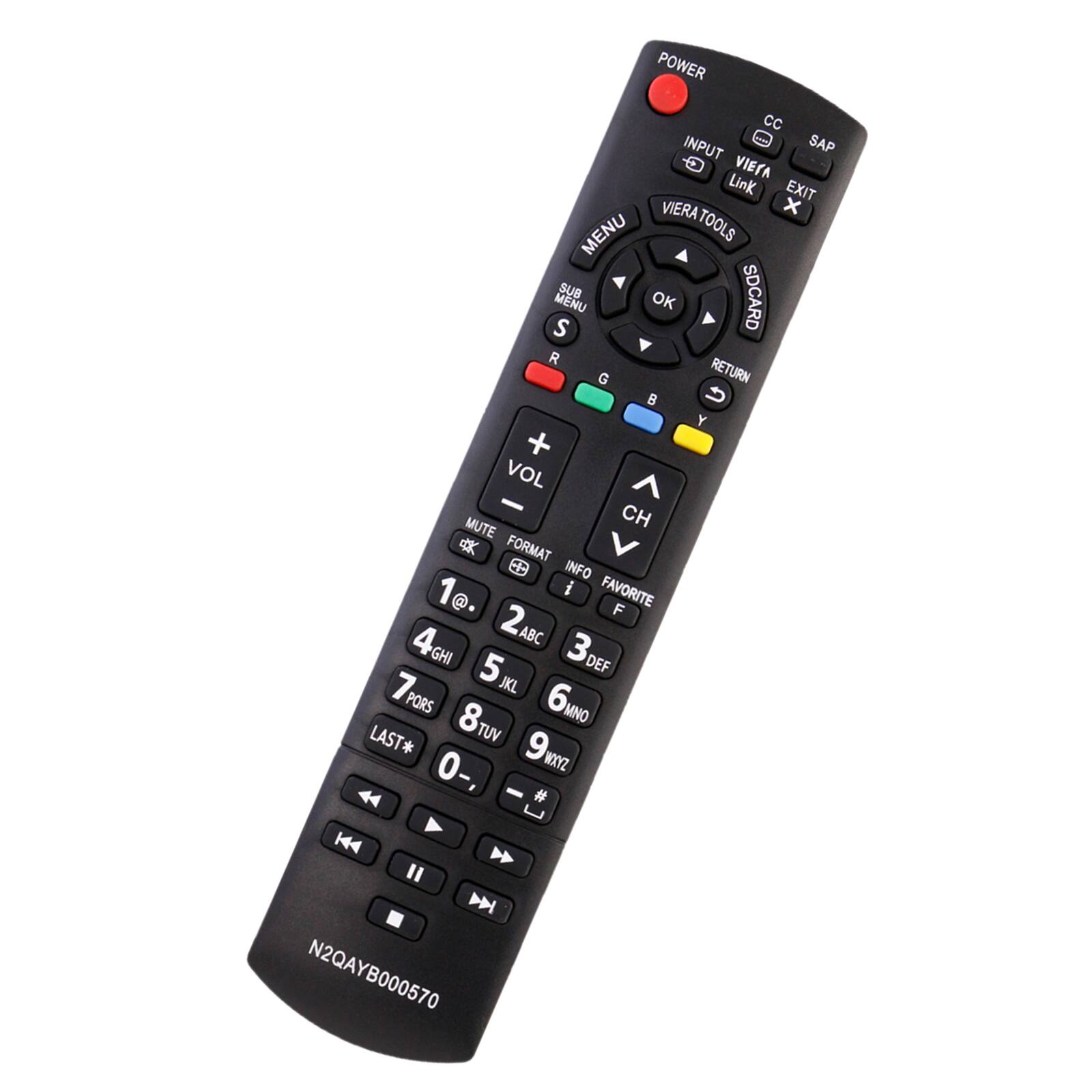POWER CC INPUT SAP VIERA Link EXIT VIERA x MENU TOOLS SUB OK SDCARD MENU S R G RETURN B Y + VOL MUTE CH FORMAT INFO 1 i FAVORITE F 2 ABC 4 GHI 3 5 DEF 7 JKL PORS 8 TUV 9 WXYZ 0- LAST* Y K4 I M N2QAYB000570