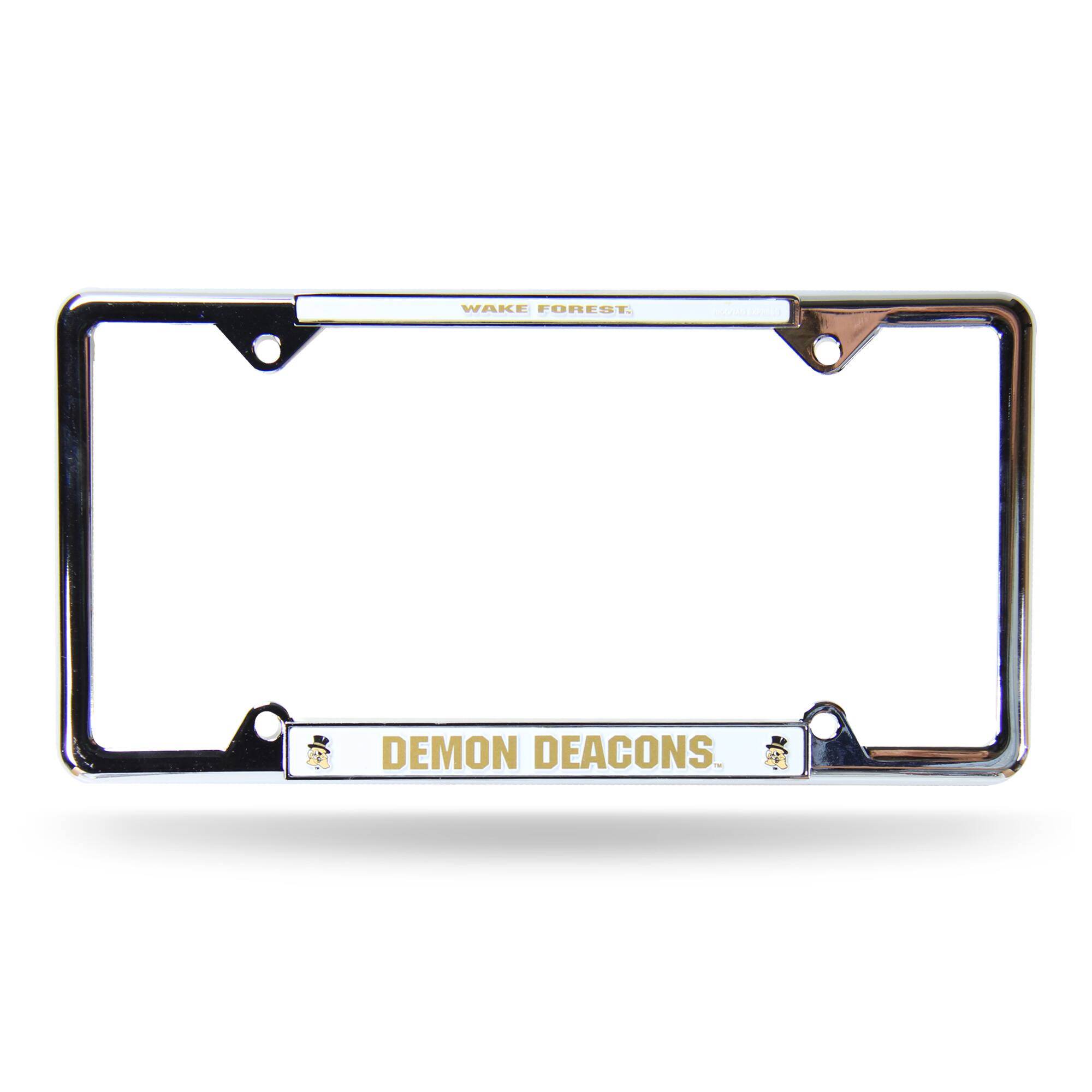 Rico Industries - Wake Forest Demon Deacons EZ View Chrome Metal License Plate Frame - Multi