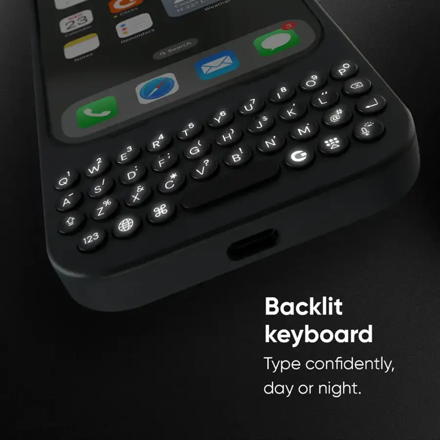 Backlit keyboard Type confidently, day or night.