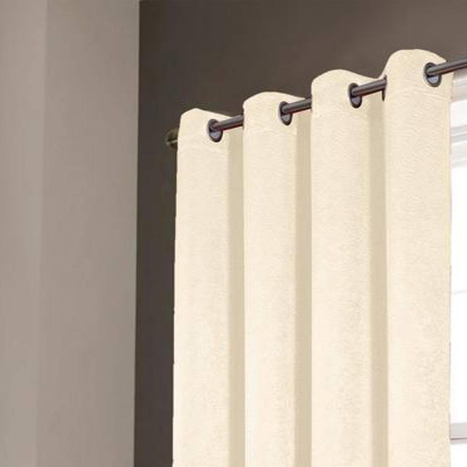 Alt View 2. RT Designers Collection - RT Designers Nellie Embossed Blackout Grommet Curtain Panel - Ivory - Ivory.