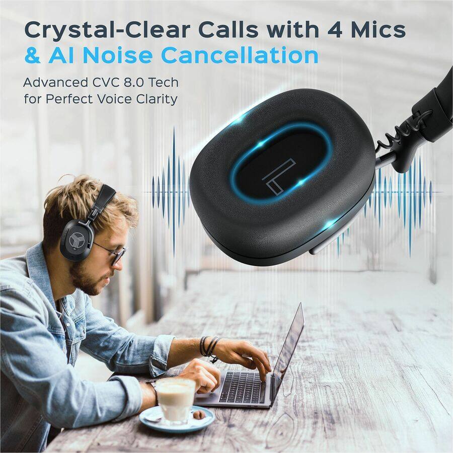 Crystal-Clear Calls with 4 Mics & AI Noise Cancellation  
Advanced CVC 8.0 Tech for Perfect Voice Clarity