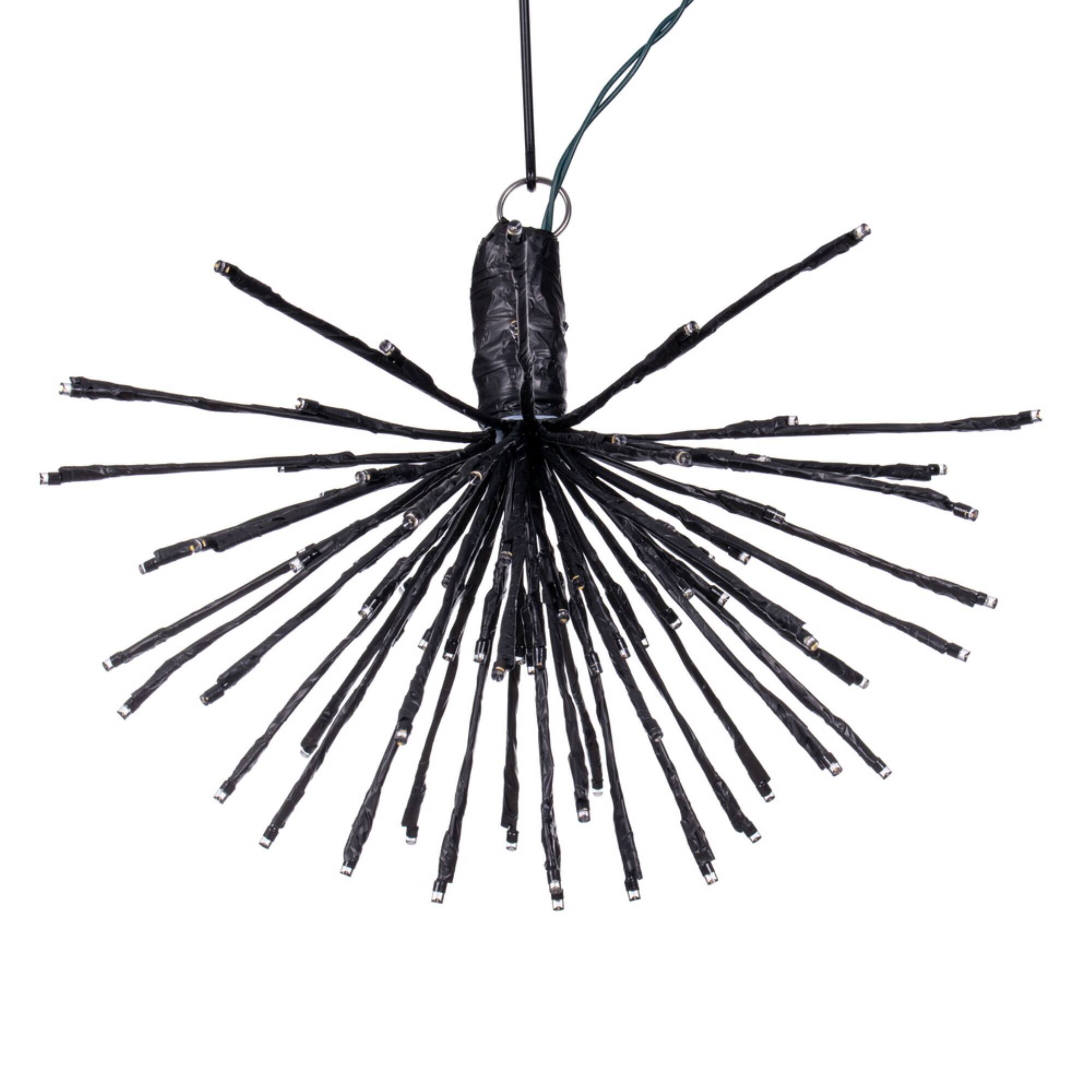 Front. Vickerman - Vickerman 80Lt x 16" Black Starburst Warm White 5mm Twinkle LED Lights..