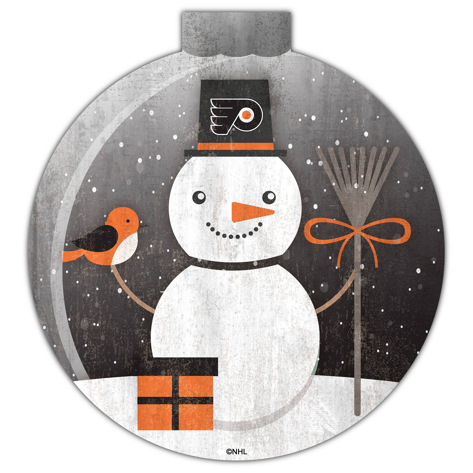 Front. Fan Creations - Philadelphia Flyers 12'' Snow Globe Wall Art - Multicolor.